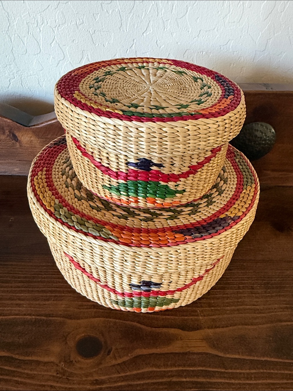 Set of 2 Wicker Baskets